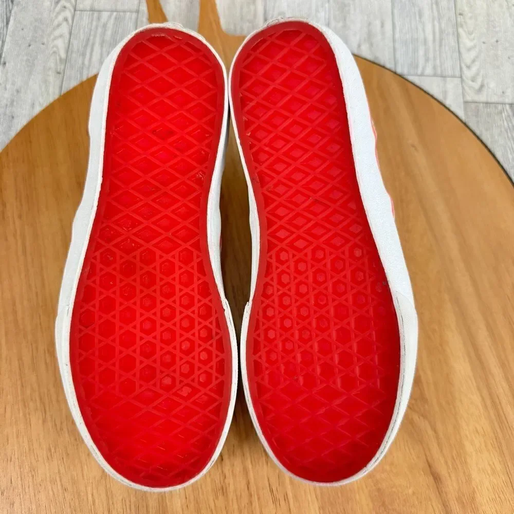 Vans Classic Slip On Sneakers Tropical‎ Fruit Glitter Print Size 3 Big Kids
